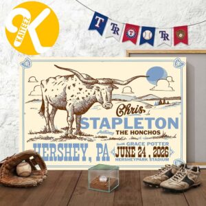 Chris Stapleton At Hersheypark Stadium In Hershey PA On June 24 2026 Home Decor Poster Canvas