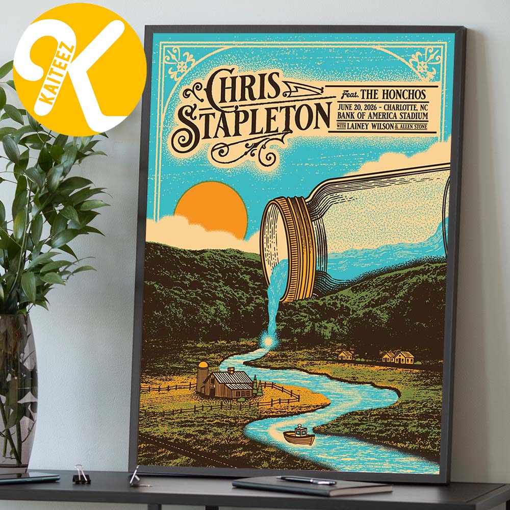 Chris Stapleton Event Poster At Bank Of America Stadium In Charlotte NC On June 20 2026 Home Decor Poster Canvas Chris Stapleton Event Poster At Bank Of America Stadium In Charlotte NC On June 20 2026 Home Decor Poster Canvas
