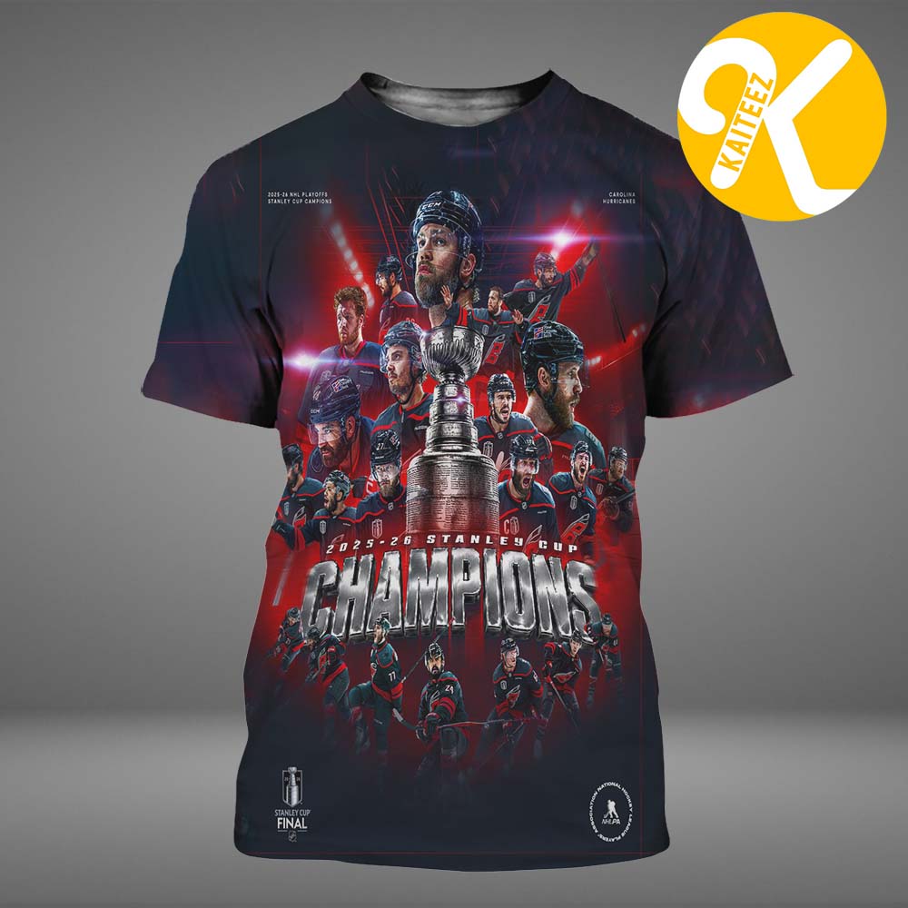Congrats Carolina Hurricanes Stanley Cup Champions 2026 For The First Time In 20 Years All Over Print Shirt Congrats Carolina Hurricanes Stanley Cup Champions 2026 For The First Time In 20 Years All Over Print Shirt