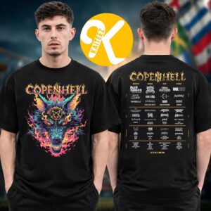 Copenhell 2026 Festival Merch At Refshaleoen In Copenhagen DK On June 24-27 2026 Wolf Pentagram Two Sided Unisex T-Shirt