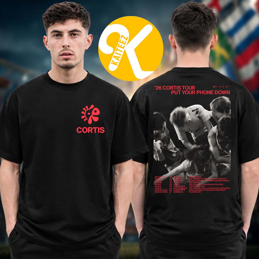 Cortis Put Your Phone Down Tour 2026 Schedule Two Sided Unisex T-Shirt Cortis Put Your Phone Down Tour 2026 Schedule Two Sided Unisex T-Shirt
