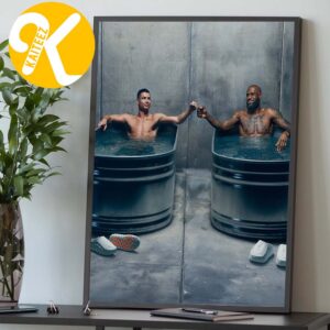 Cristiano Ronaldo x Lebron James Poster Tribute Cover Define Greatness Home Decor Poster Canvas