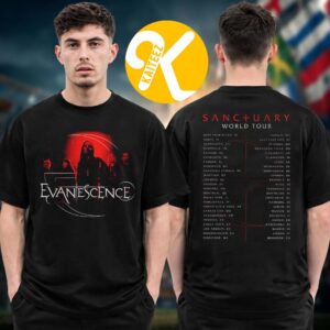 Evanescence 2026 World Tour Merch Group Photo Logo Itin Two Sided Unisex T-Shirt