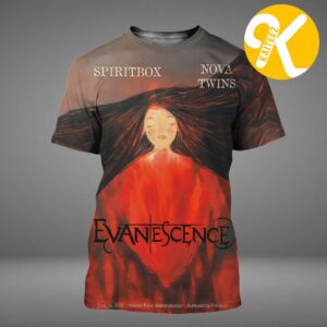 Evanescence Poster Event Show At Ameris Bank Amphitheatre In Alpharetta Georgia On June 14 2026 All Over Print Shirt