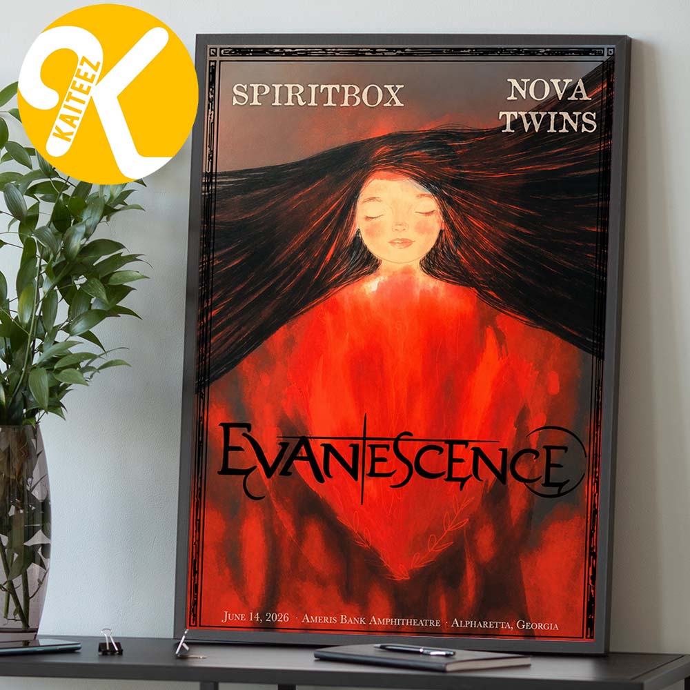 Evanescence Poster Event Show At Ameris Bank Amphitheatre In Alpharetta Georgia On June 14 2026 Home Decor Poster Canvas Evanescence Poster Event Show At Ameris Bank Amphitheatre In Alpharetta Georgia On June 14 2026 Home Decor Poster Canvas