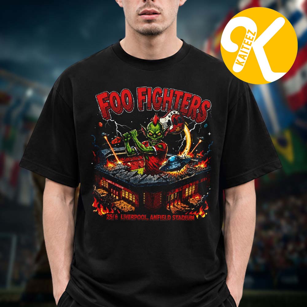 Foo Fighters Event Tee Night 1 At Anfield Stadium In Liverpool UK On June 25 2026 Unisex T-Shirt Foo Fighters Event Tee Night 1 At Anfield Stadium In Liverpool UK On June 25 2026 Unisex T-Shirt