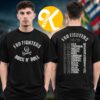 Foo Fighters Merch Take Cover Tour 2026 Retro Skeleton Lineup Blue Unisex T-Shirt