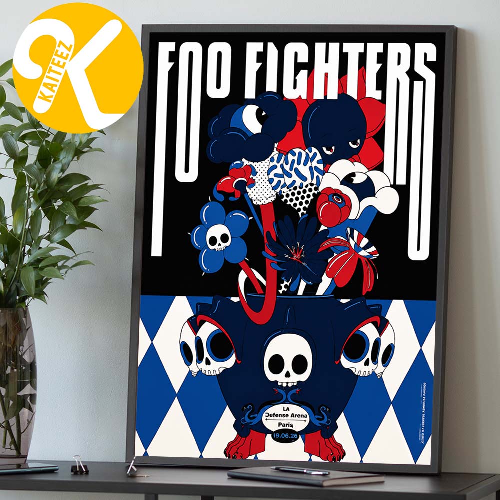 Foo Fighters Paris France Event Poster At LA Defense Arena In Paris FR On June 19 2026 Home Decor Poster Canvas Foo Fighters Paris France Event Poster At LA Defense Arena In Paris FR On June 19 2026 Home Decor Poster Canvas