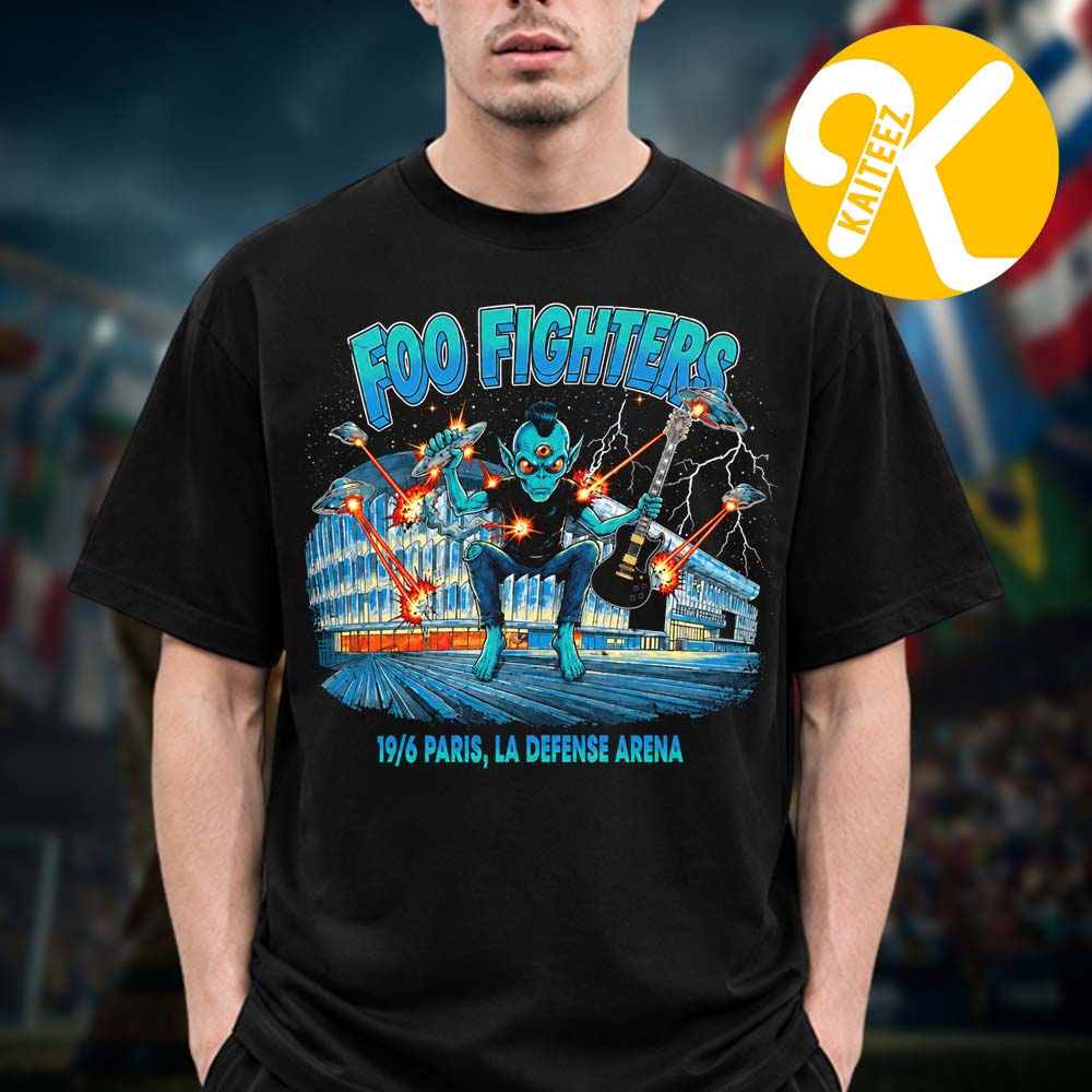 Foo Fighters Paris France Event Tee At LA Defense Arena In Paris FR On June 19 2026 Unisex T-Shirt Foo Fighters Paris France Event Tee At LA Defense Arena In Paris FR On June 19 2026 Unisex T-Shirt