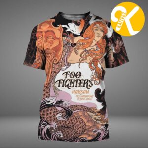 Foo Fighters Poster Show At PGE Narodowy In Warsaw Poland On June 15 2026 All Over Print Shirt