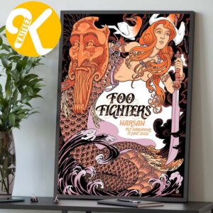 Foo Fighters Poster Show At PGE Narodowy In Warsaw Poland On June 15 2026 Home Decor Poster Canvas