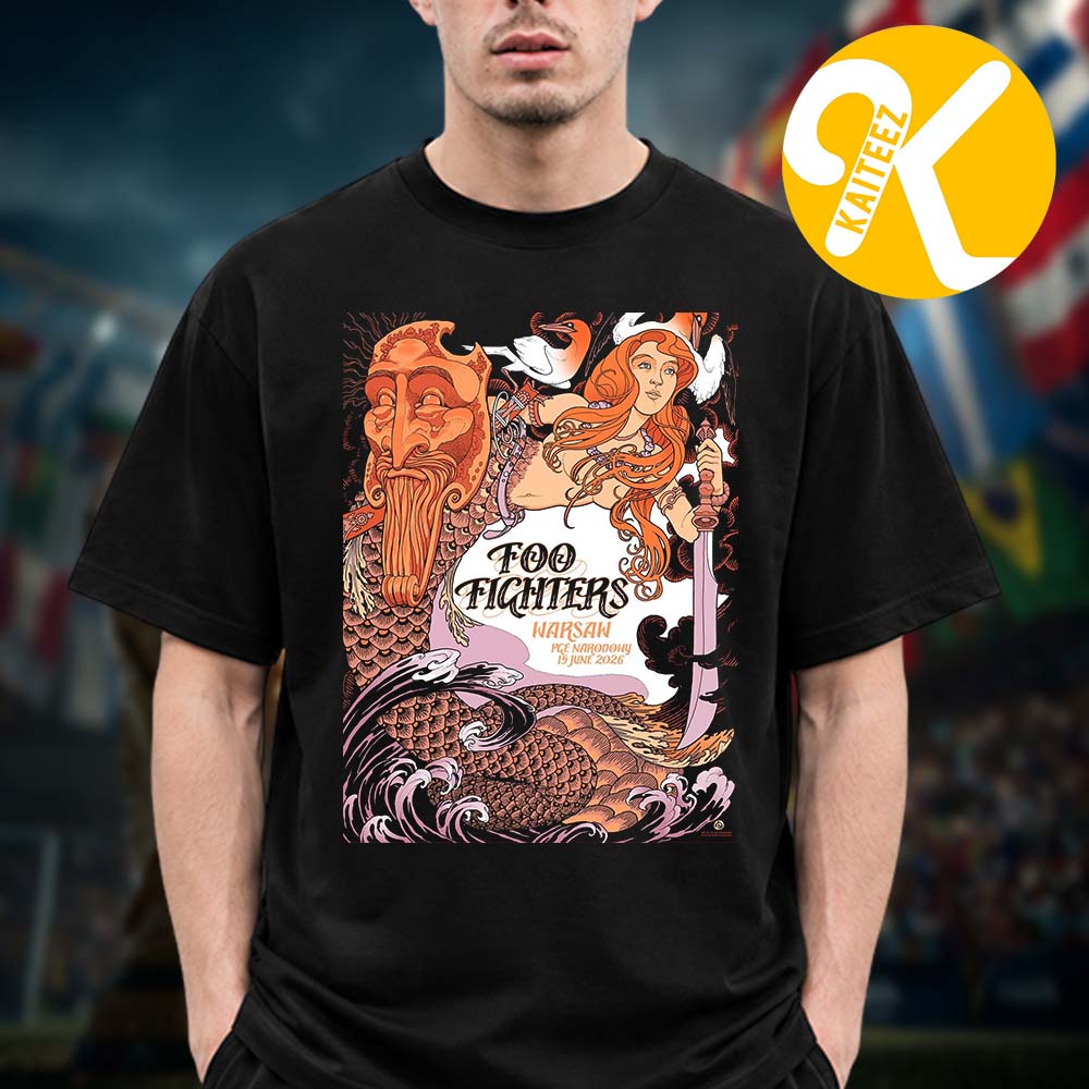 Foo Fighters Poster Show At PGE Narodowy In Warsaw Poland On June 15 2026 Unisex T-Shirt Foo Fighters Poster Show At PGE Narodowy In Warsaw Poland On June 15 2026 Unisex T-Shirt