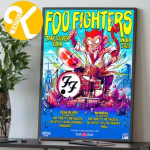 Foo Fighters Take Cover Tour India 2027 Tour Dates Home Decor Poster Canvas