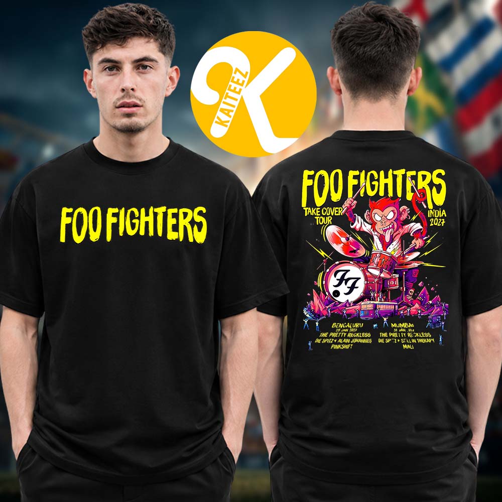 Foo Fighters Take Cover Tour India 2027 Tour Dates Two Sided Unisex T-Shirt Foo Fighters Take Cover Tour India 2027 Tour Dates Two Sided Unisex T-Shirt