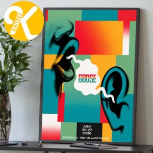 Goose The Band At Red Hat Amphitheater In Raileigh NC On June 26 27 2026 Art By Ishaq Fahim Home Decor Poster Canvas