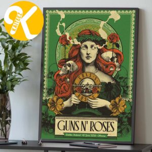 Guns N Roses Poster Show At 3Arena In Dublin Ireland On June 10 2026 Home Decor Poster Canvas