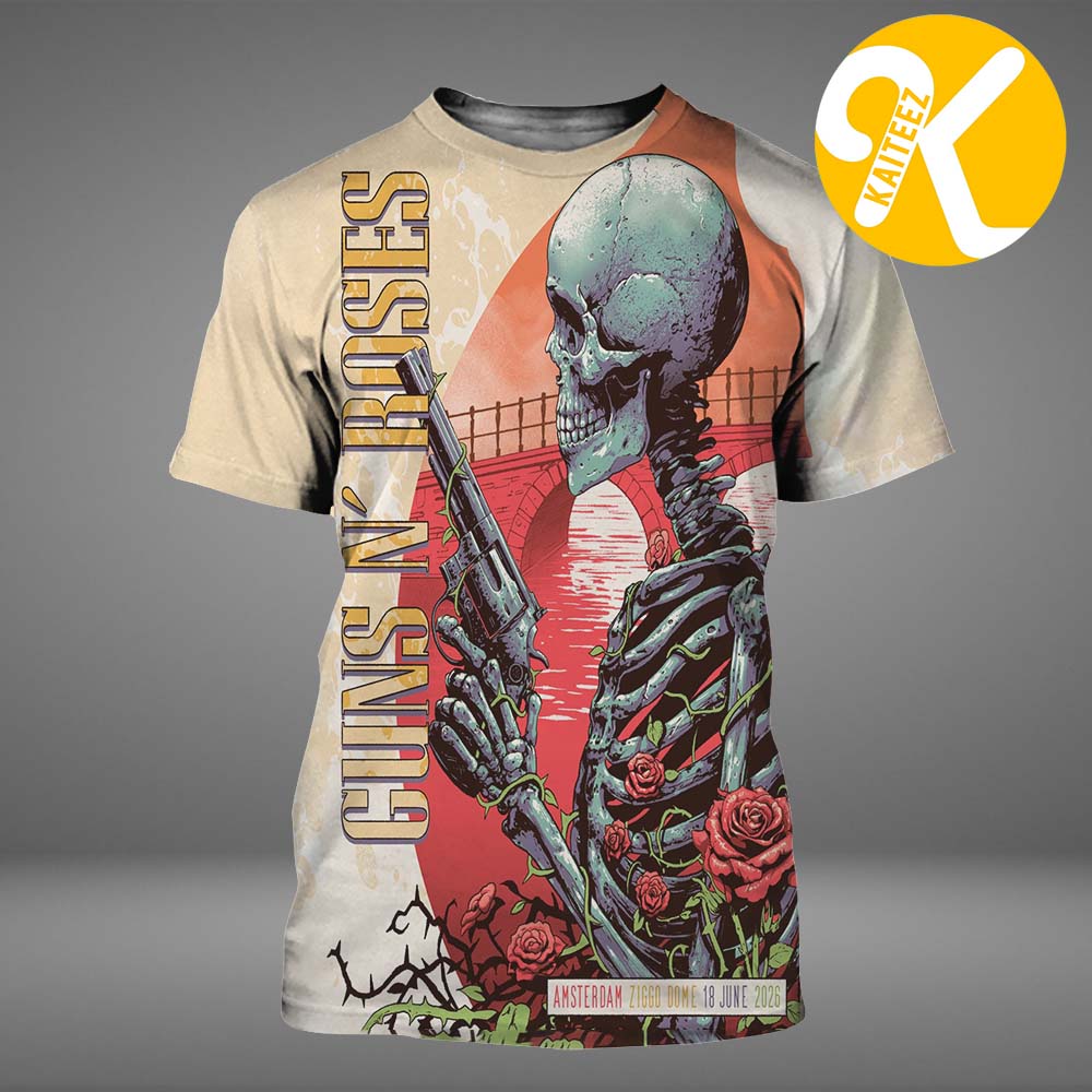 Guns N Roses Poster Show At Ziggo Dome In Amsterdam Netherlands On June 18 2026 All Over Print Shirt Guns N Roses Poster Show At Ziggo Dome In Amsterdam Netherlands On June 18 2026 All Over Print Shirt