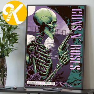 Guns N Roses Poster Show Night 2 At Ziggo Dome In Amsterdam Netherlands On June 19 2026 Home Decor Poster Canvas