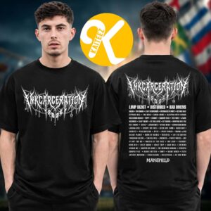 Inkcarceration Festival 2026 Merch In Mansfield OH On July 17 – 19 2026 Chaindelier Lineup Two Sided Unisex T-Shirt