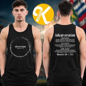Inkcarceration Festival 2026 Merch In Mansfield OH On July 17 – 19 2026 The Ring Line Up Two Sided Tank Top