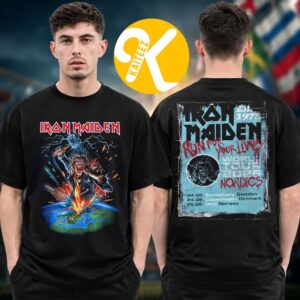 Iron Maiden Event Shirt Nordics 2026 Run For Your Lives World Tour Two Sided Unisex T-Shirt
