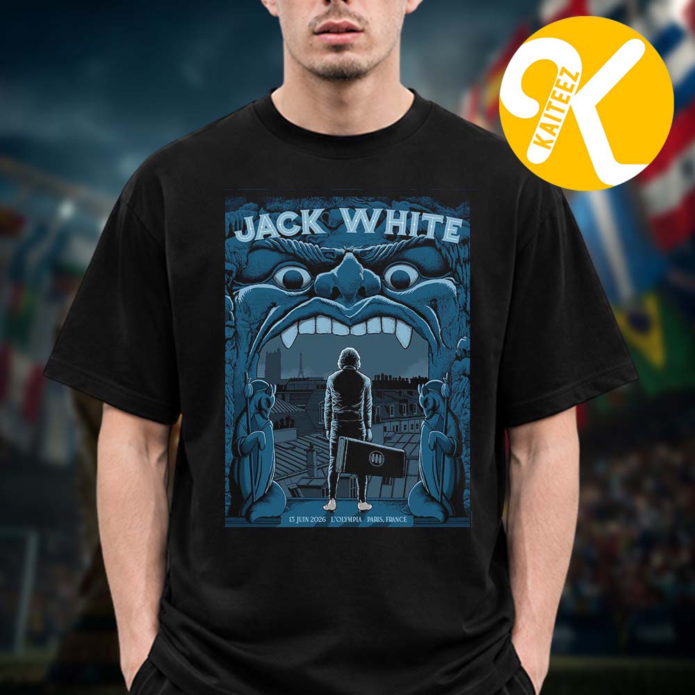 Jack White Poster Show Night 1 At L’Olympia In Paris France On June 13 2026 Unisex T-Shirt Jack White Poster Show Night 1 At L’Olympia In Paris France On June 13 2026 Unisex T-Shirt
