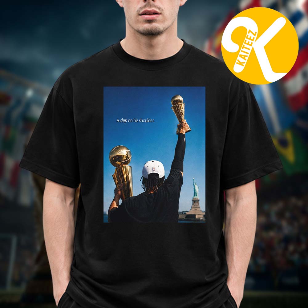 Jalen Brunson New York Knicks Celebration A Chip On His Shoulder Unisex T-Shirt Jalen Brunson New York Knicks Celebration A Chip On His Shoulder Unisex T-Shirt