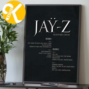 Jay Z Jay Z30 Collection Merch Reasonable Doubt Home Decor Poster Canvas