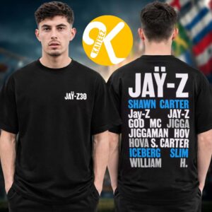 Jay Z Jay Z30 Collection Merch What’s In A Name Black Two Sided Unisex T-Shirt