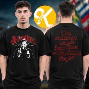 Jelly Roll Merch The Little Ass Shed Tour 2026 Middle Finger T Two Sided Unisex T-Shirt
