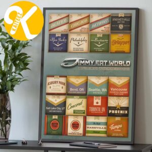 Jimmy Eat World Exclusive Poster 25 Years Of Bleed American Tour 2026 Home Decor Poster Canvas