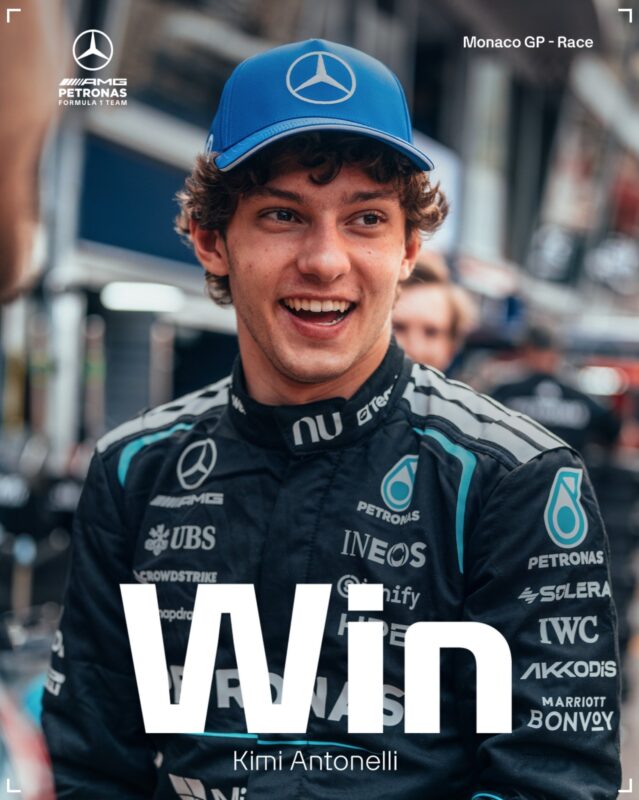 KIMI ANTONELLI IS A MONACO GRAND PRIX WINNER