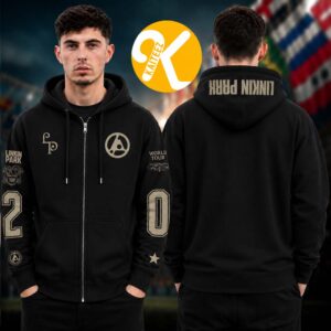 Linkin Park From Zero World Tour 2026 Merch Munich Pop Up Shop Black Zip Up Hoodie