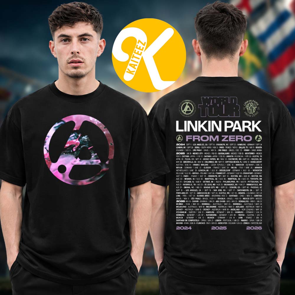 Linkin Park From Zero World Tour 2026 Merch Tour Dates Two Sided Unisex T-Shirt Linkin Park From Zero World Tour 2026 Merch Tour Dates Two Sided Unisex T-Shirt