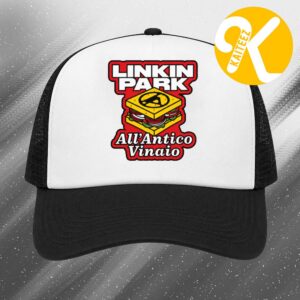 Linkin Park Pop Up Florence Merch All Antico Vinaio Logo Trucker Hat