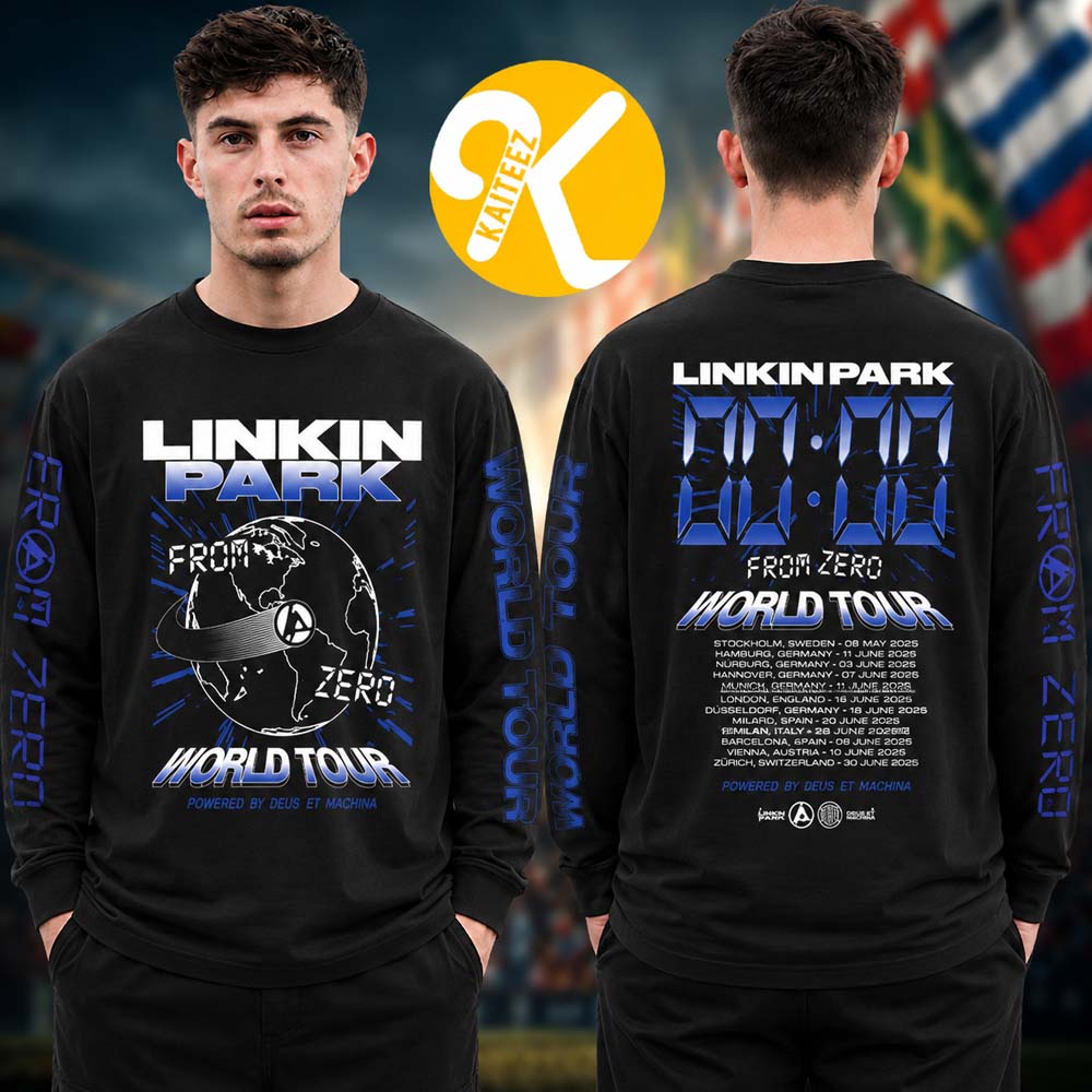 Linkin Park x Deus Ex Machina Pop Up Shop Spain Time O Clock European Tour Dates Unisex Longsleeve Shirt Linkin Park x Deus Ex Machina Pop Up Shop Spain Time O Clock European Tour Dates Unisex Longsleeve Shirt