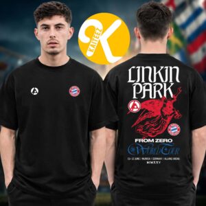 Linkin Park x FC Bayern Munchen Exclusive Shirt Collection At Pop Up Shop Munich Black Two Sided Unisex T Shirt