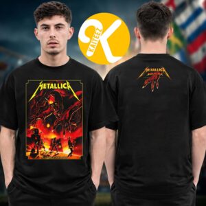 Metallica M72 Bologna Exclusive Shirt At Stadio Renato Dall’Ara In Bologna Italy On June 3rd 2026 Two Sided Unisex T-Shirt