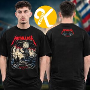 Metallica M72 Bologna Exclusive Shirt Pop Up Shop At Stadio Renato Dall’Ara In Bologna Italy On June 3rd 2026 Two Sided Unisex T-Shirt