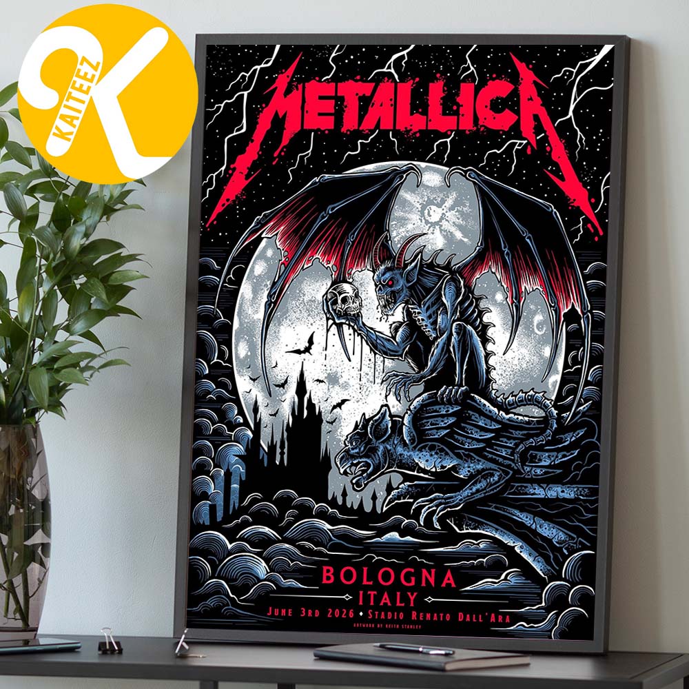 Metallica M72 Bologna Pop Up Shop Limited Poster Editon At Stadio Renato Dall'Ara In Bologna Italy On June 3rd 2026 Home Decor Poster Canvas Metallica M72 Bologna Pop Up Shop Limited Poster Editon At Stadio Renato Dall'Ara In Bologna Italy On June 3rd 2026 Home Decor Poster Canvas