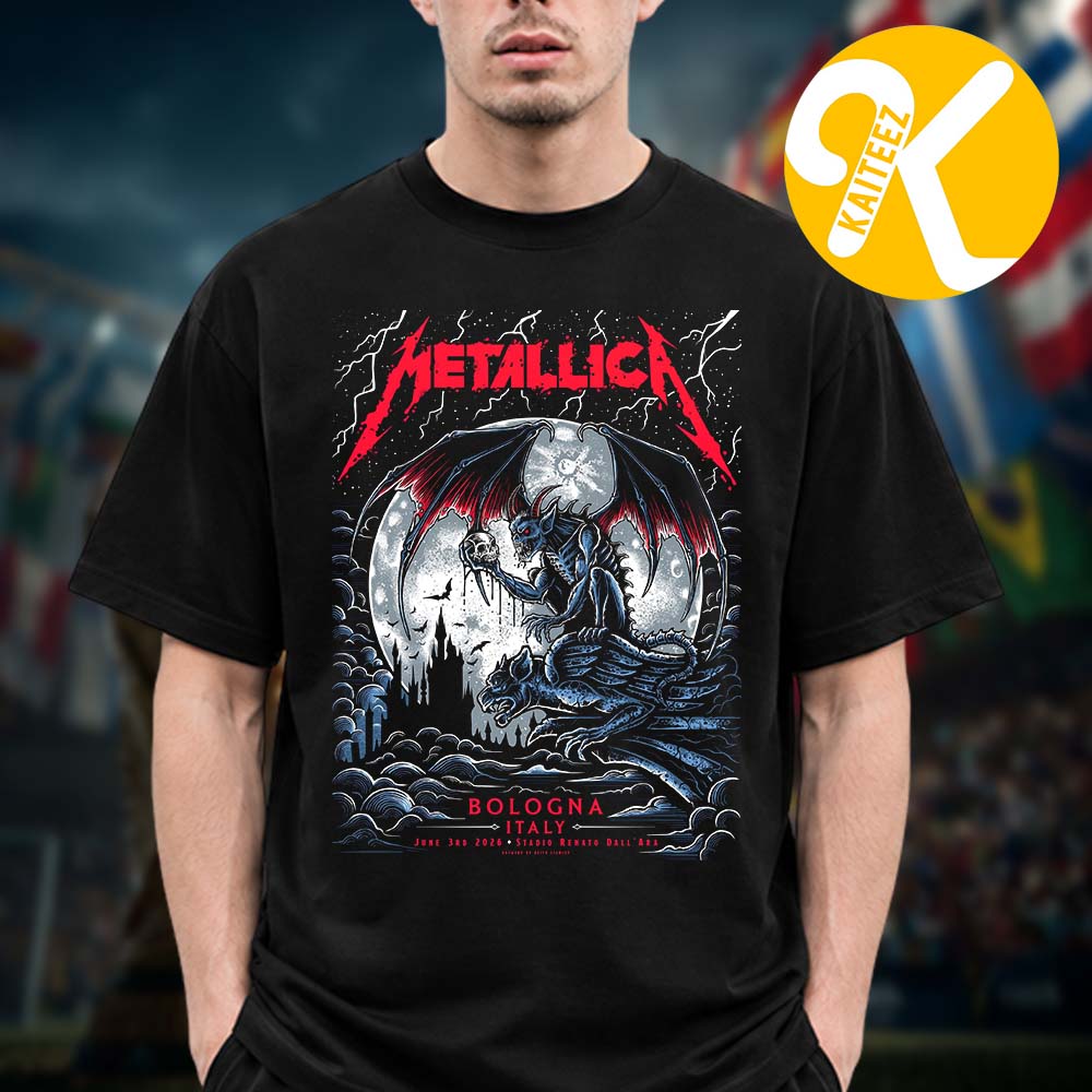 Metallica M72 Bologna Pop Up Shop Limited Poster Editon At Stadio Renato Dall'Ara In Bologna Italy On June 3rd 2026 Unisex T-Shirt Metallica M72 Bologna Pop Up Shop Limited Poster Editon At Stadio Renato Dall'Ara In Bologna Italy On June 3rd 2026 Unisex T-Shirt