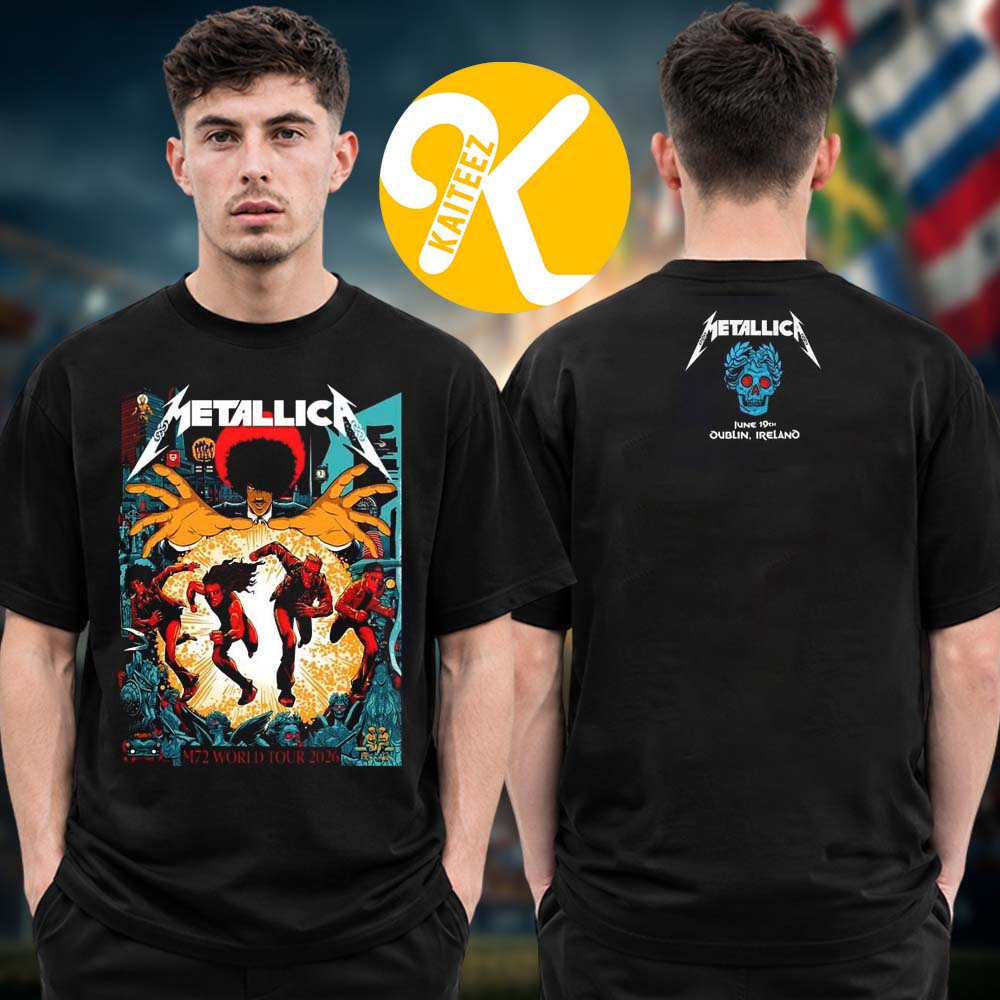 Metallica M72 Dublin Night 1 Event Shirt At Aviva Stadium In Dublin Ireland On June 19 2026 Two Sided Unisex T-Shirt Metallica M72 Dublin Night 1 Event Shirt At Aviva Stadium In Dublin Ireland On June 19 2026 Two Sided Unisex T-Shirt