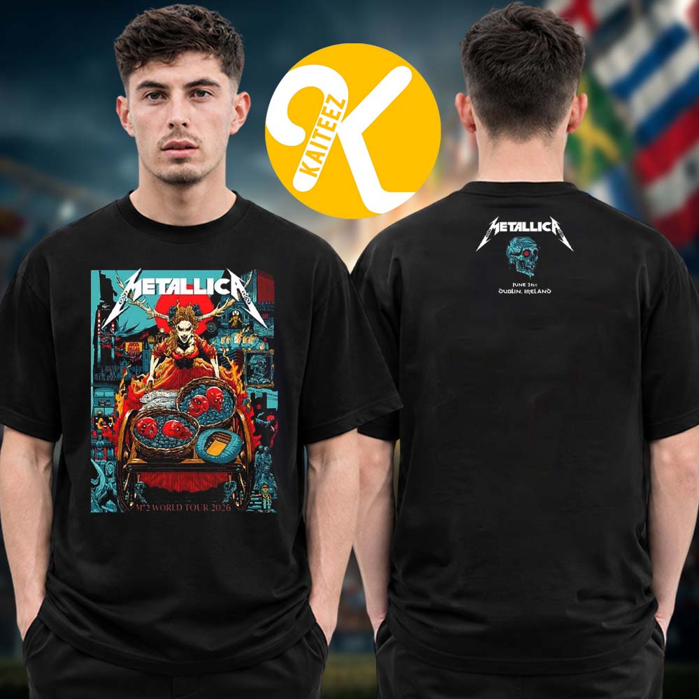 Metallica M72 Dublin Night 2 Event Shirt At Aviva Stadium In Dublin Ireland On June 20 2026 Two Sided Unisex T-Shirt Metallica M72 Dublin Night 2 Event Shirt At Aviva Stadium In Dublin Ireland On June 20 2026 Two Sided Unisex T-Shirt