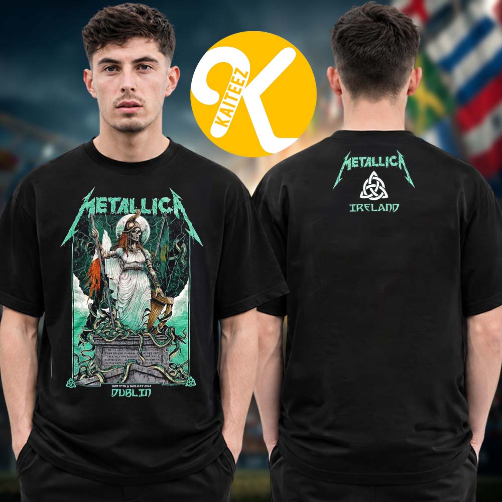 Metallica M72 Dublin Pop Up Shop Event Tee At Aviva Stadium In Dublin Ireland On June 19 And 21 2026 Two Sided Unisex T-Shirt Metallica M72 Dublin Pop Up Shop Event Tee At Aviva Stadium In Dublin Ireland On June 19 And 21 2026 Two Sided Unisex T-Shirt