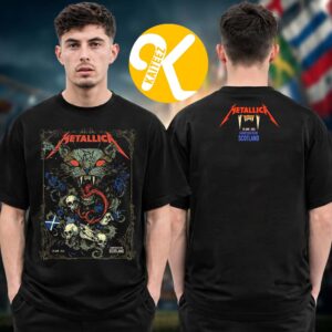 Metallica M72 Glasgow Event Shirt At Hampden Park In Glasgow Scotland On June 25 2026 Two Sided Unisex T-Shirt