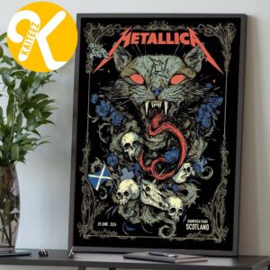 Metallica M72 Glasgow Limited Edition Poster At Hampden Park In Glasgow Scotland On June 25 2026 Home Decor Poster Canvas