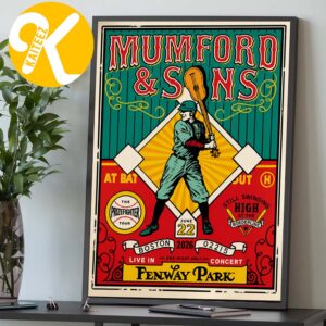 Mumford And Sons Event Poster Live In Concert At Fenway Park On June 22 2026 Home Decor Poster Canvas