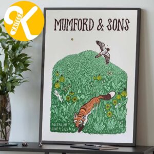 Mumford And Sons Event Poster Rogers AR On June 9 2026 Home Decor Poster Canvas
