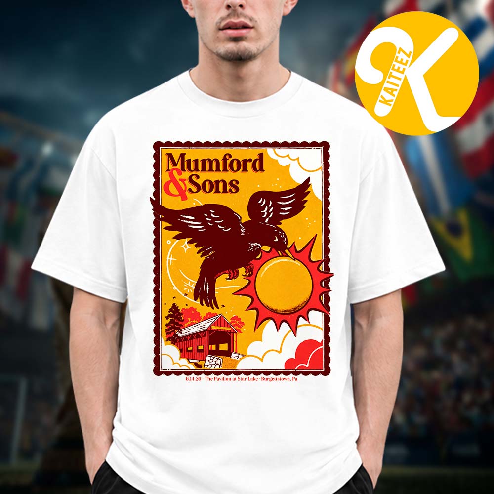 Mumford And Sons Poster Show The Pavilion At Star Lake In Burgettstown PA On June 14 2026 Unisex T-Shirt Mumford And Sons Poster Show The Pavilion At Star Lake In Burgettstown PA On June 14 2026 Unisex T-Shirt
