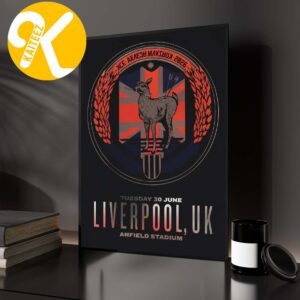 My Chemical Romance Event Poster Liverpool The Black Parade Tour 2026 At Anfield Stadium In Liverpool UK On June 30 2026 Home Decor Poster Canvas